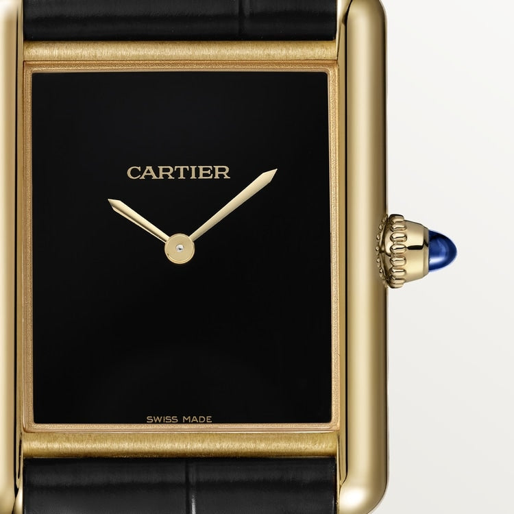 34mm Cartier Tank Louis Onyx