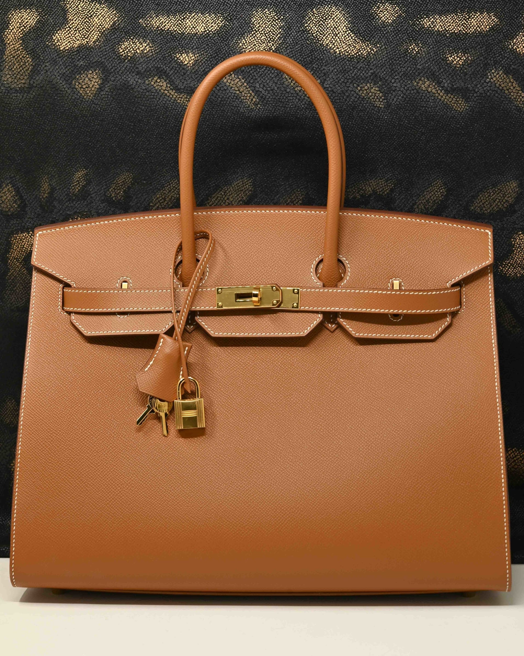Hermes Birkin 30 Handbag 8f Etain Epsom GHW