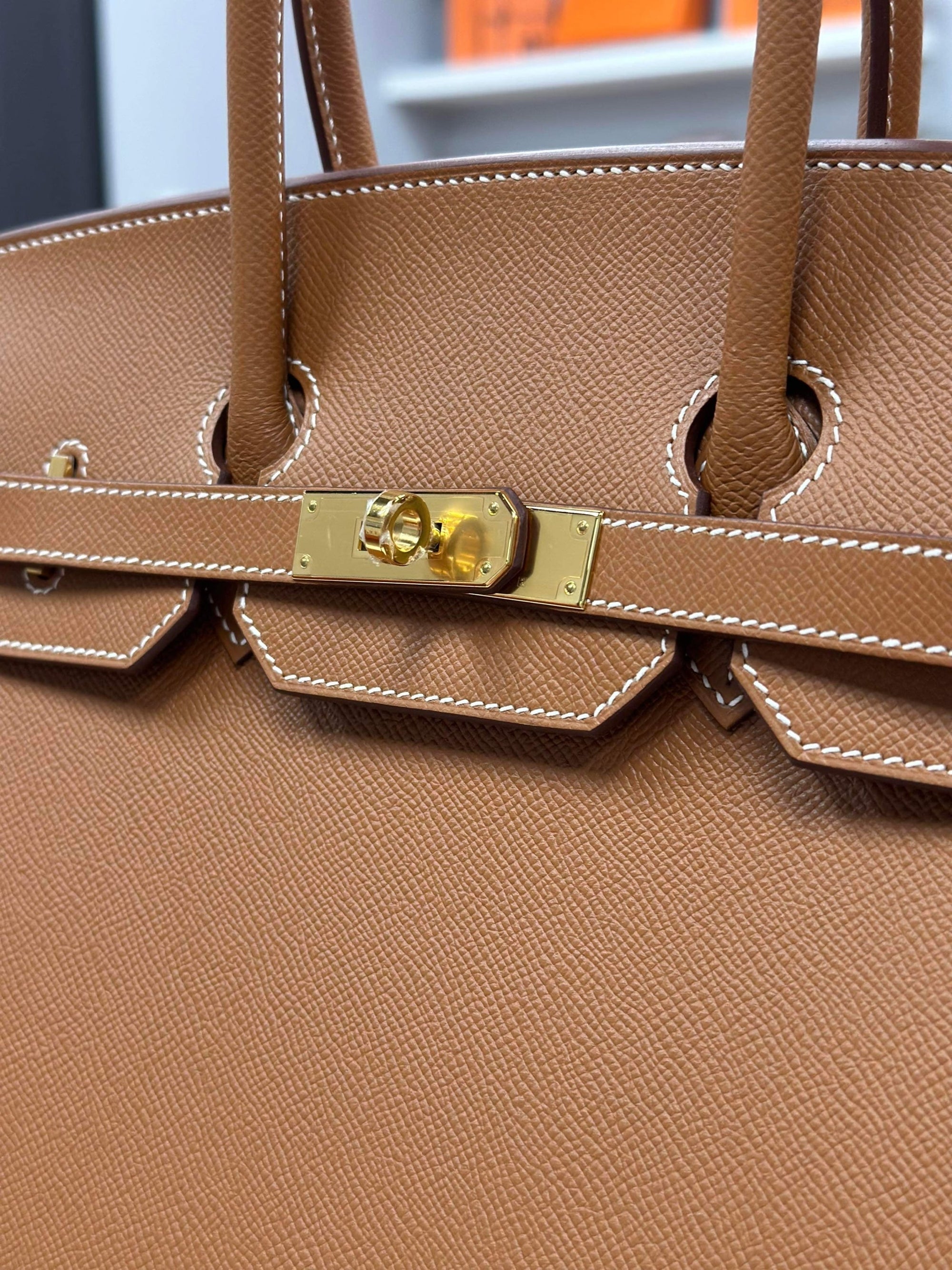 Birkin 35 Epsom Gold GHW, Used & Preloved Hermes Handbag