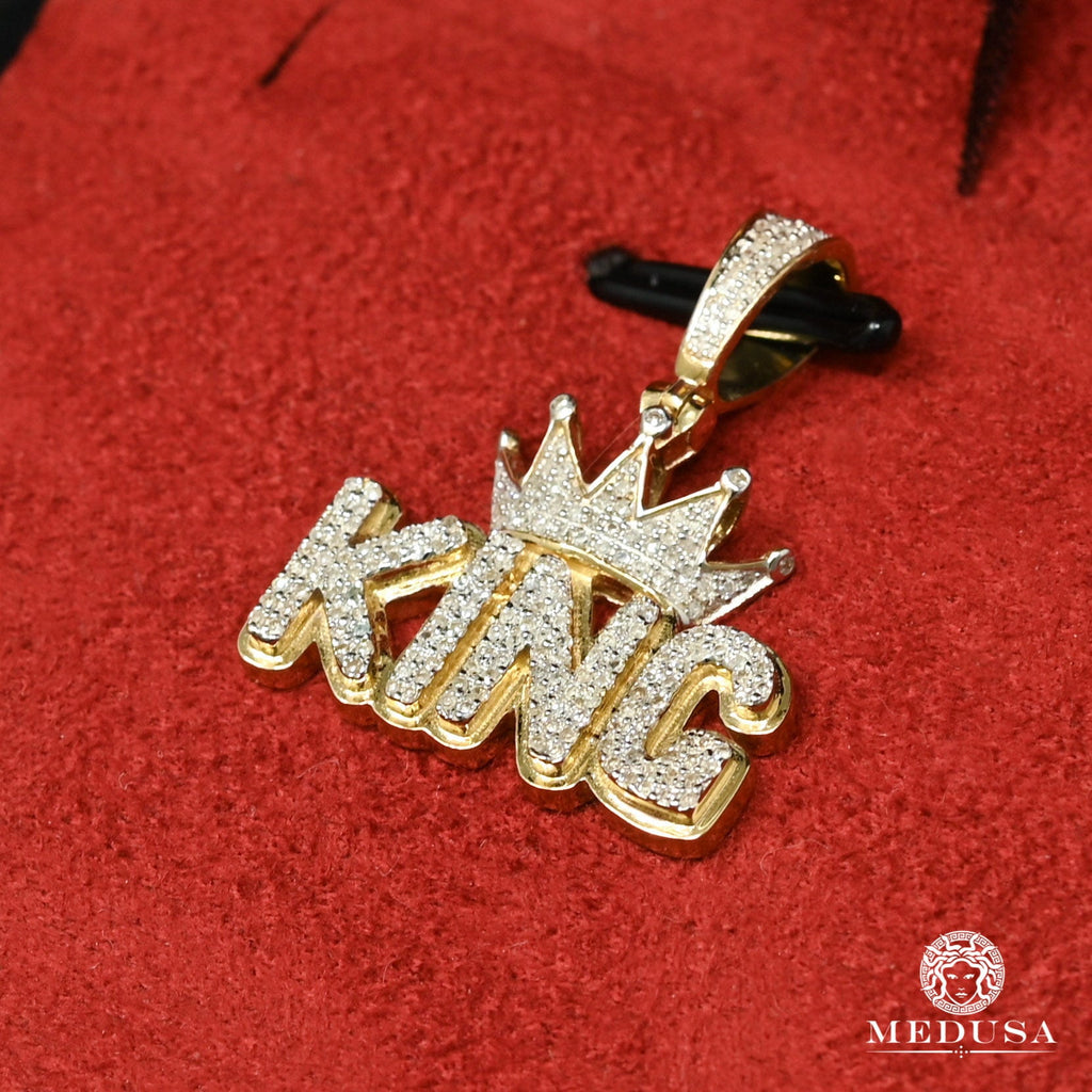 10K gold diamonds pendant King D2 Miscellaneous pendant diamond Medusa jewelry