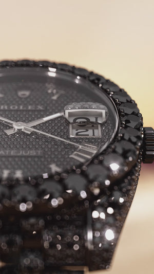Black rolex diamond store