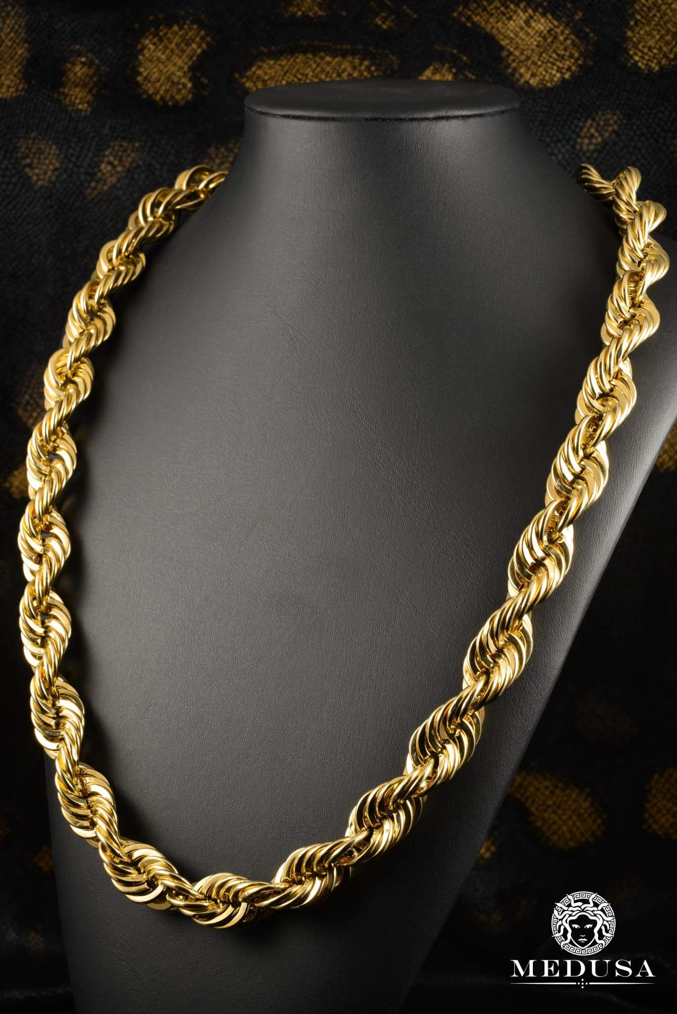 10K Gold Chain | 16mm chain Rope 30'' / Yellow Gold