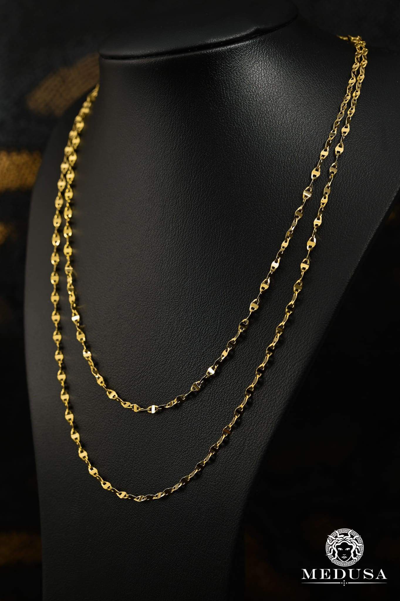 10K Gold Chain | Chain 2.5mm Mariner Fancy 16'' / Yellow Gold