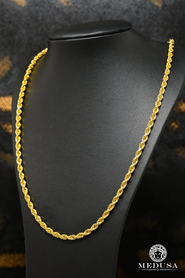 18k solid gold rope chain 4mm online