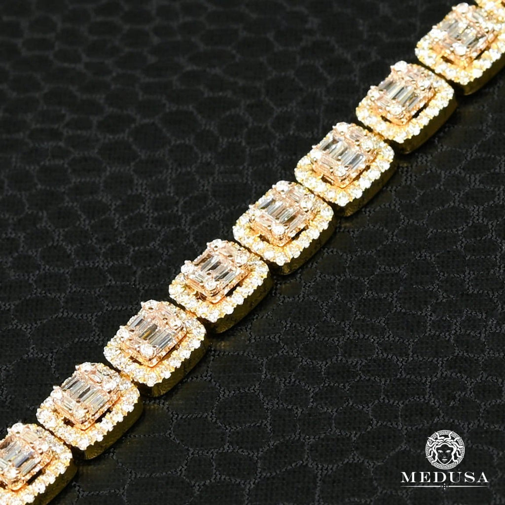 Mens gold diamond tennis bracelet online