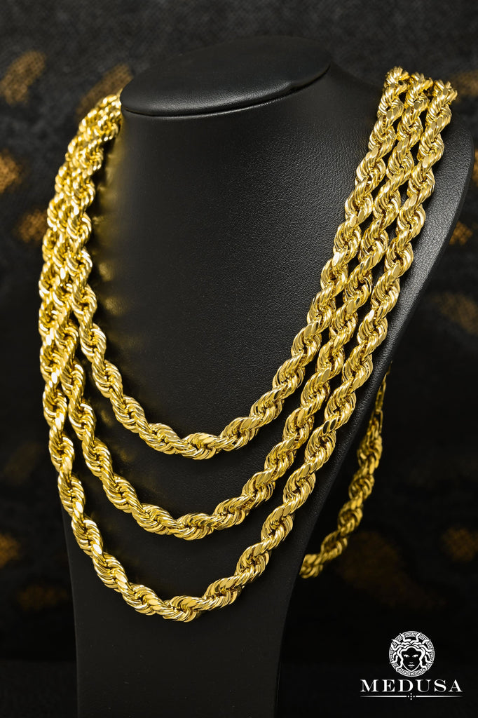 10K gold chain 8mm Rope Diamond Cut Chain Medusa jewelry