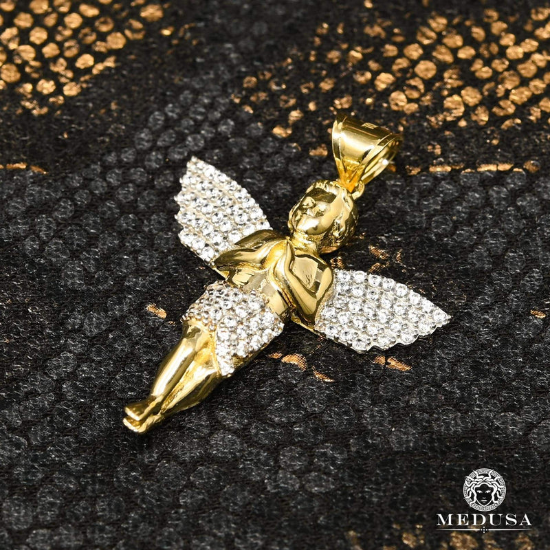 10K Gold Pendant | Pendant Divers Angel X6 26MM / Yellow Gold