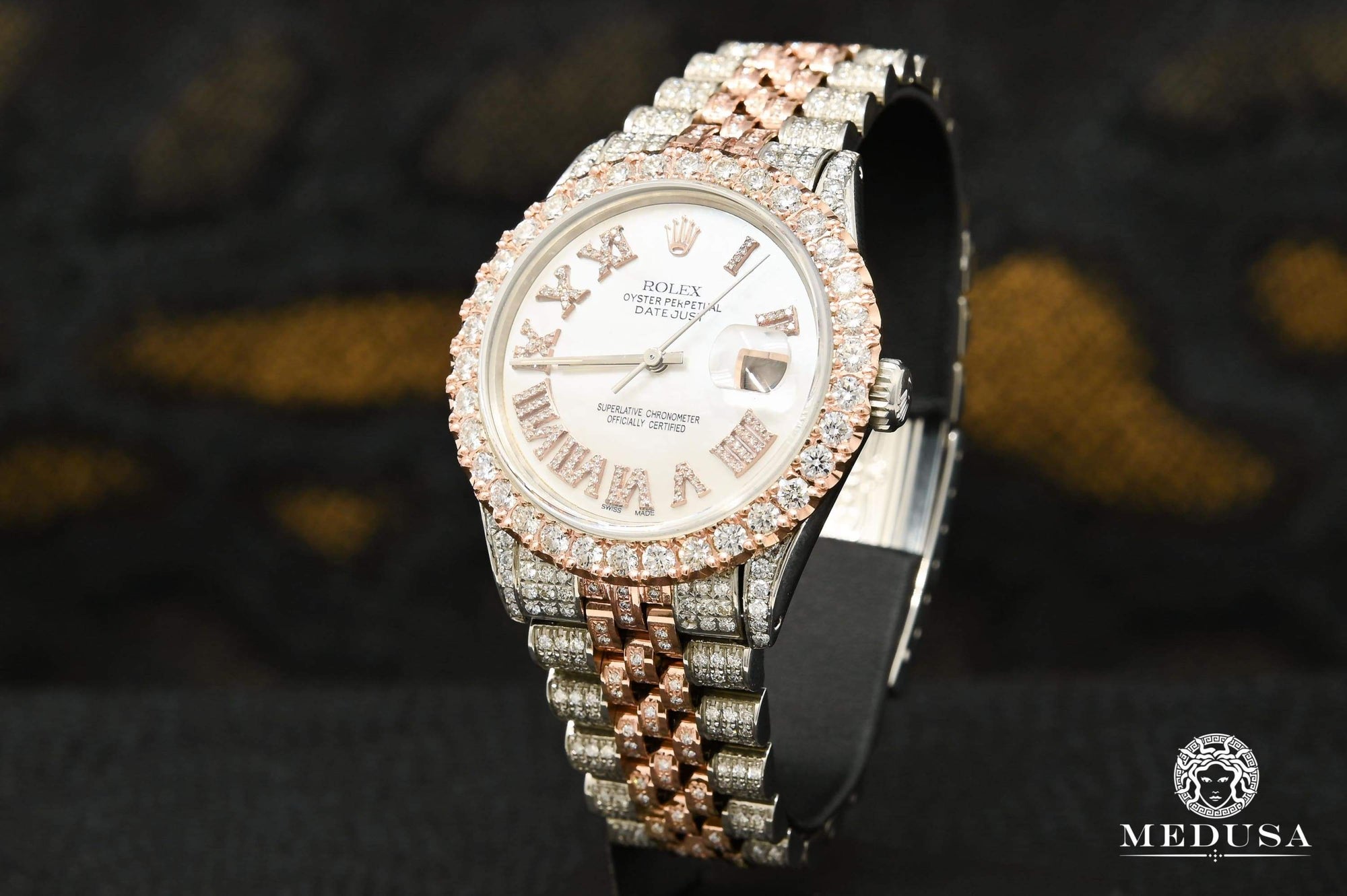 Datejust 36mm Pink 2 Tone Iced Out