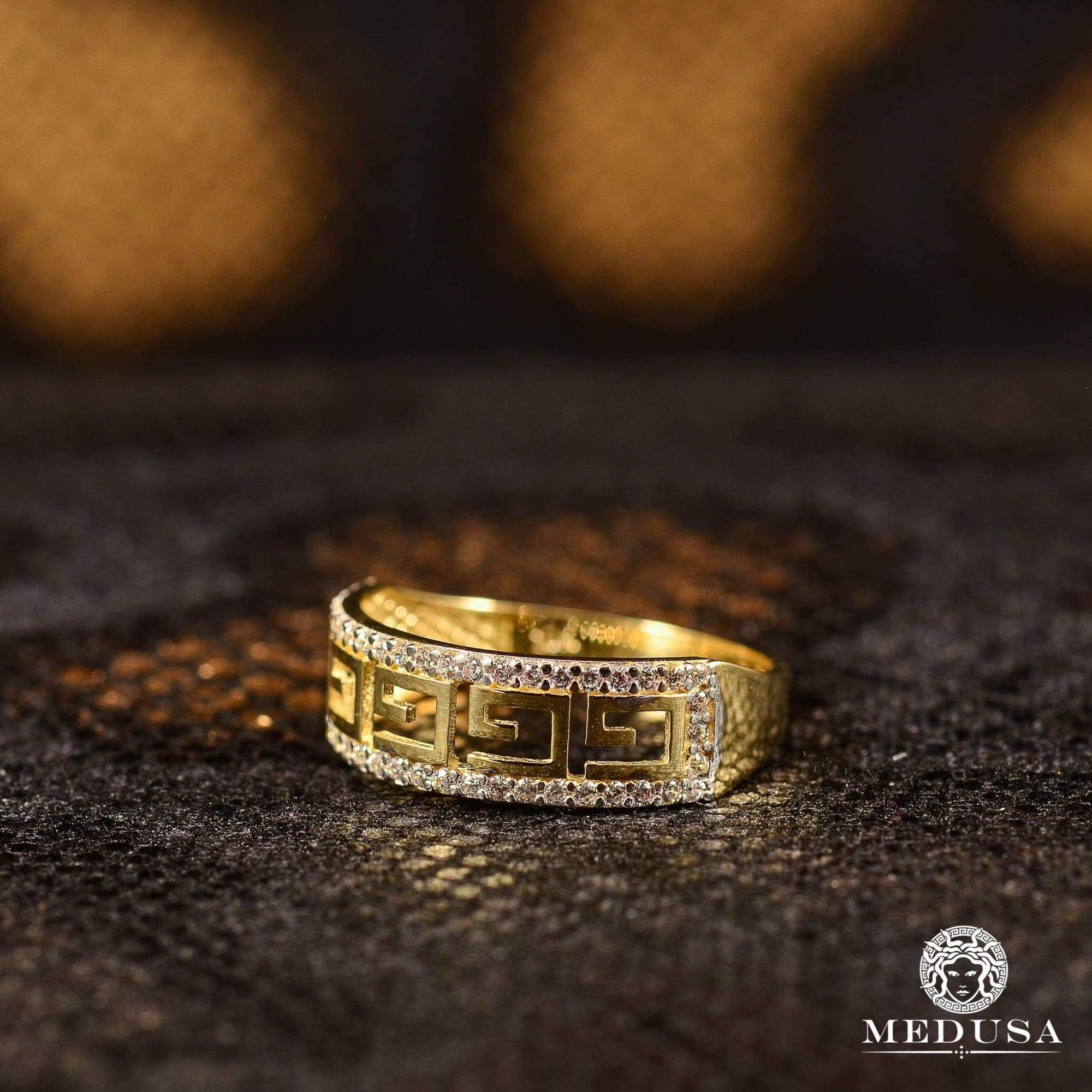 10K Gold Ring Diamond F9 Women s Ring Medusa Jewelry