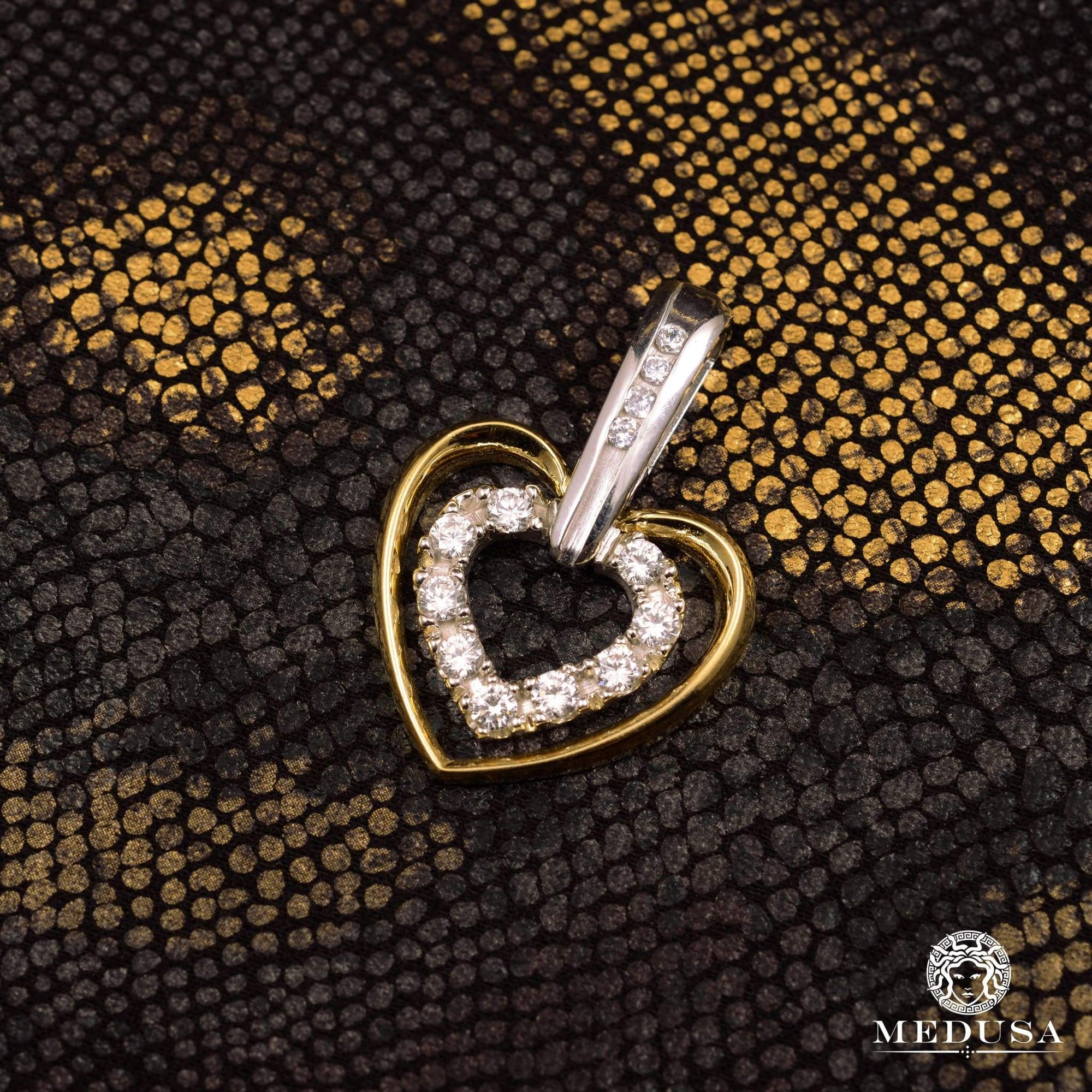Pendentif en Or 10K | Pendentif Divers Hearty X4 Or 2 Tons