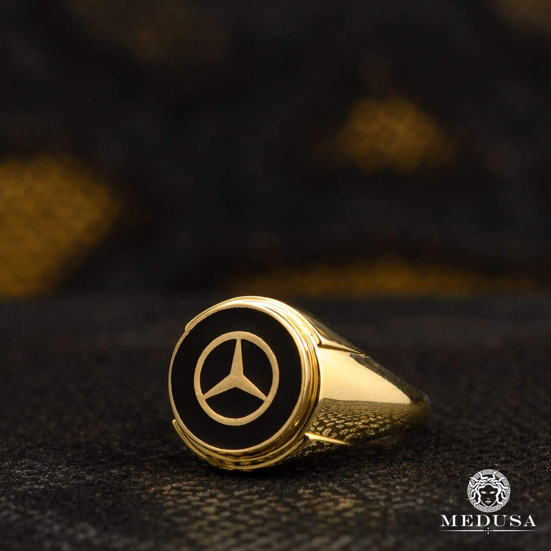 10K Gold Ring | Men&#39;s Ring Mercedes H1 Yellow Gold