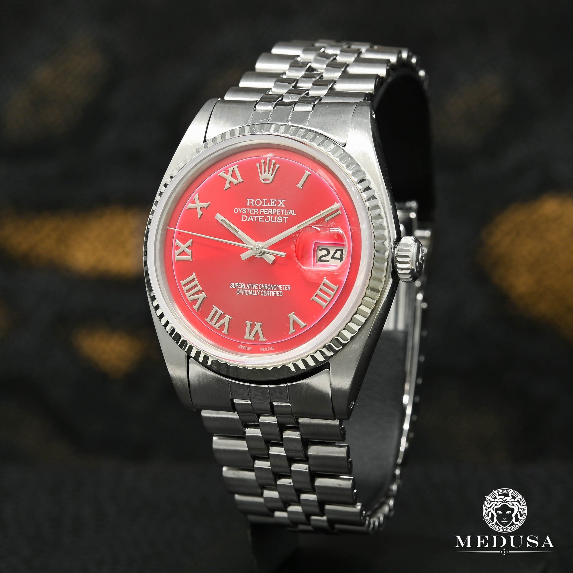 Montre Rolex | Montre Homme Rolex Datejust 36mm - Rouge Classic Stainless