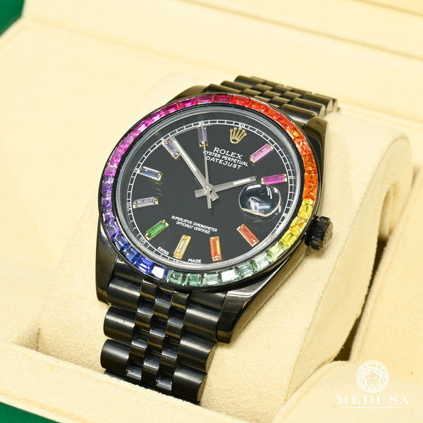 Rolex datejust 2 rainbow black sales