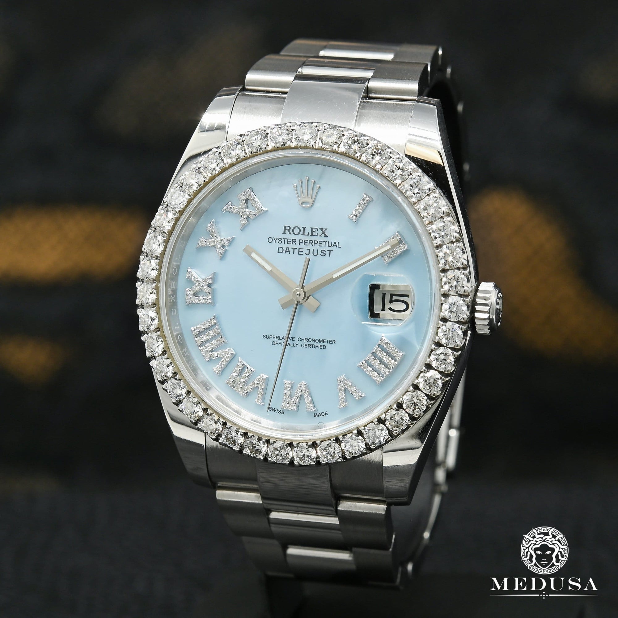 Montre Rolex | Montre Homme Rolex Datejust 41mm - Cyan ’’Mother of Pearl’’ Stainless