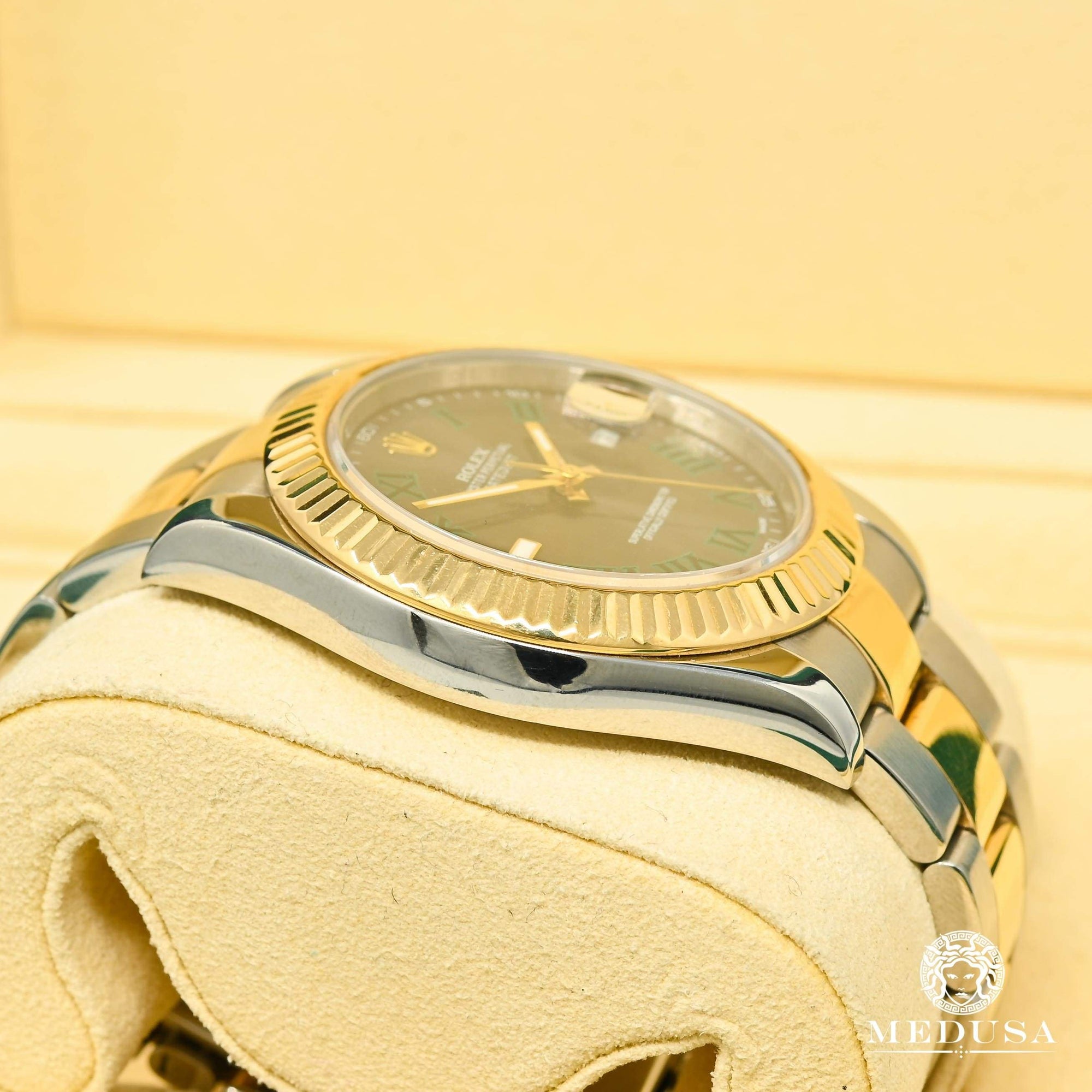 Rolex watch Rolex Datejust 41mm Oyster Wimbledon Dial 2 Ton Men s Watch Medusa jewelry