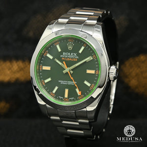 Rolex watch Rolex Milgauss 40mm Green Crystal Men s Watch Medusa jewelry