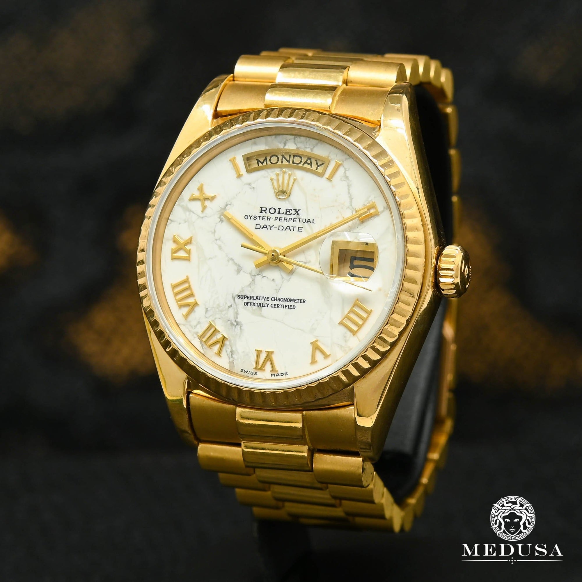 Montre Rolex | Montre Homme Rolex President Day-Date 36mm - Marble Or Jaune